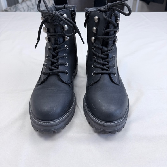 Women’s Black Lace-Up Boots - Picture 8 of 13